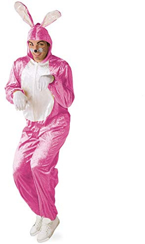 KarnevalsTeufel Erwachsenenkostüm Hase in pink-weiß Overall (XX-Large)