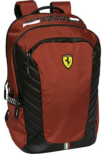 FERRARI - Zaino Scuola Porta Pc Unisex per Bambini e Ragazzi con Spallacci Regolabili, Due Scomparti per Tablet e Notebook con Chiusura ZIP - Ufficiale Big Scuderia Ferrari