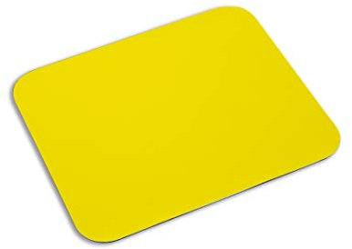 LaTienda23 Tapis de souris rectangulaire ultra fin pour ordinateur avec base antidérapante en silicone Jaune