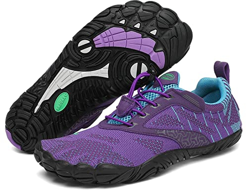 SAGUARO Barefoot Zapatillas de Trail Hombre Escarpines Mujer Zapatos de Agua Minimalistas Zapatillas de Deporte Acuaticos Exterior Interior Morado 40