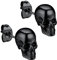 Petites Boucle d'oreilles Homme Noir Puce Clou d'Oreille Tête de Mort Acier Inoxydable Bijoux Gothique Biker pour Garçon