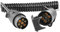 AGRISHOP Rimorchio Cavo 7 Poli 2,5m, Spiral Estensione Cavo Rimorchio Impermeabile 12V con Presa Spina 7 Pin per Camion Roulotte RV Auto