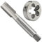 Aceteel 1 1/8-Zoll-12 UNF-Gewindebohrer-Set, 1-1/8 x 12 UNF Rechtshänder HSS Maschinengewindebohrer und 1-1/8 x 12 UNF Legierung Werkzeug Stahl Rundeisen
