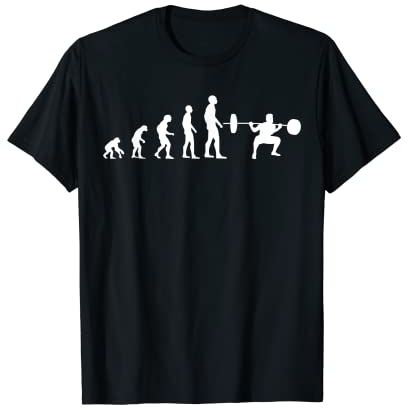 Kniebeuge Squats Evolution Lustig Bodybuilding Krafttraining T-Shirt
