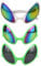 Lezevn 3 Pieces Alien Glasses Alien Costume Sunglasses for Halloween Christmas Alien Party Favors Accessories