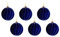 Swirl Stripe Navy Blue Gold Glitter Christmas Tree Baubles (Set of 6)