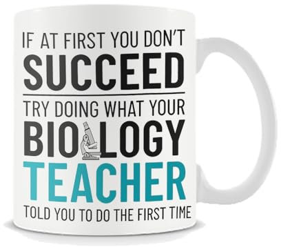 Biology Teacher, Success Student Back to School Gift, Birthday, Christmas Coffee Tea Mug Unique 11oz White Ceramic Mug.