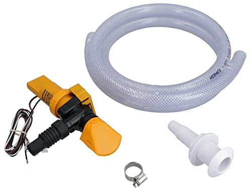 AB Tools Automatic Bilge Pump Kit Whale Supersub 650 2m Hose Hull Fitting Boat Water