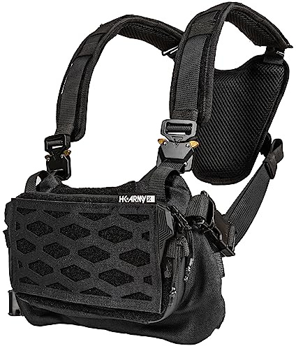 Hostile Sector Chest Rig - MOLLE Tactical Airsoft Vest, Black, One size