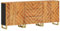 vidaXL Beistellschrank 3 STK., Sideboard mit viel Stauraum, Kommode Schrank mit Eisenbeinen, Anrichte Wohnzimmerschrank Standschrank, Braun Schwarz Mangoholz