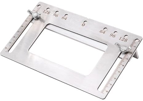 POFET Stainless Steel Drilling Jig Hole Punch Measuring Template for Furniture Door Handle Hole Punch Hole Punch Locator