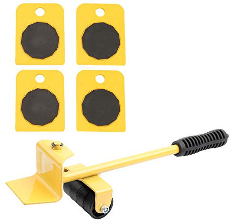 Outil de Levage de Meubles, Chariot de Meubles, Kit de Glissières de Déplacement de Meubles, Ensemble de Transport de Meubles Jaune pour Objets Lourds Portant 150KG