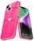 Teageo for iPhone 14 Plus Case Cute Heart Pattern for Women Girls Slim Luxury Bling Plating Soft TPU Anti-Scratch Shockproof Bumper Phone Case for iPhone 14 Plus, Hot Pink