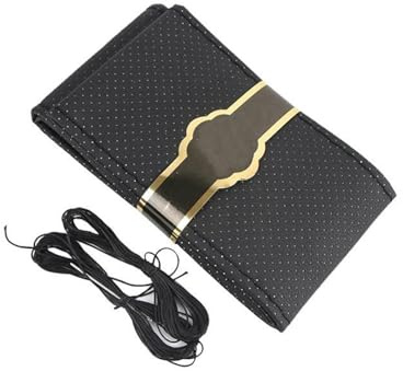 kiryu Lenkradbezug Wildleder Auto Lenkrad Abdeckung Universal 38 cm Leder Geflecht Für Lenkrad Hand Nähen Auto Lenkung Wrap Mit Nadel Gewinde Auto Lenkradhülle (Farbe : Sky Blue)