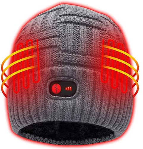 Mermaid Männer Frauen Wiederaufladbare Beheizte Mützen Elektrische Warme Winter Batterie Wärme Skull Beanie Beheizbar Hüte für Outdoor Sport