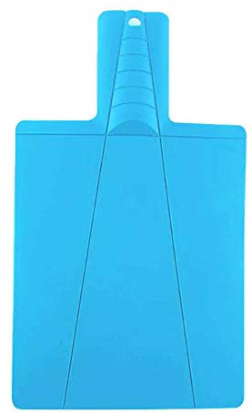1 Stück Kunststoff Faltbar Schneidebrett, 38x21,5cm Rutschfestes Klappbares Schneidebrett für Küche, Picknick, Schneiden von Obst, Gemüse, Fleisch (Blau)