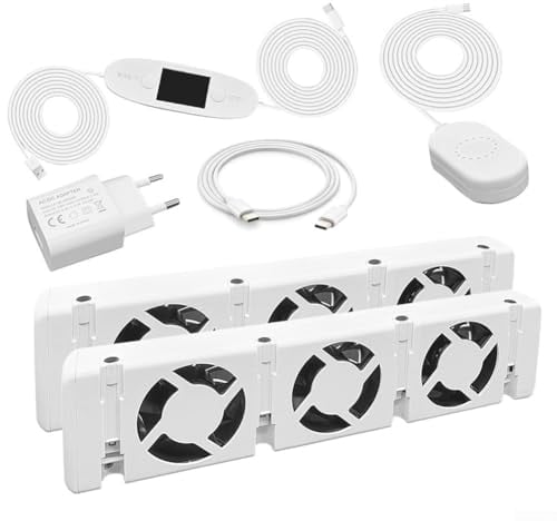 Smartes Heizgebläse für Heizungen, 3.0 Duo-Set Radiator Fan Smart Radiator Booster Erweiterung Set Ventilator Fan, Heizkosten sparen