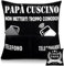 Shoppawhile Regalo Papà Compleanno Cuscino 45x45 Regalo Papa Natale Festa del Papa Idee Regalo, Regali per Papà Cuscino da Divano Stampato Fronte-Retro con 2 Tasche