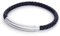FYNCH HATTON Lederarmband mit Edelstahl in blau FHJ-0096-B-88