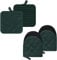 Gant Four Anti Chaleur avec Coussinets en Silicone Résistant Chaleur Jusqu'à 500 Degrés, Antidérapants Gant Cuisine, Gants et Maniques of 4 Cuisine Accessoires pour la Cuisson, BBQ, Lavable en Machine