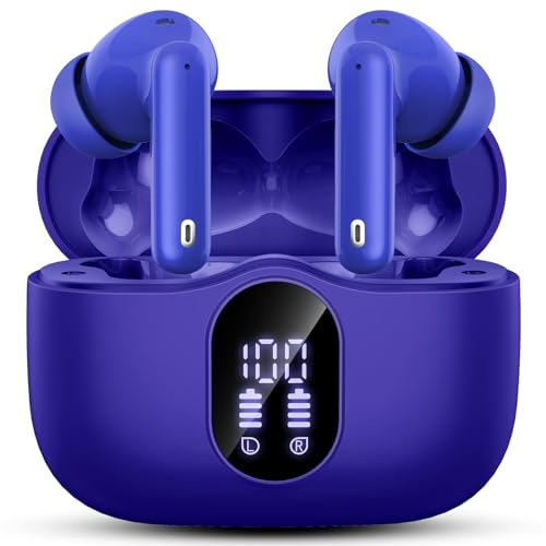 Bluetooth 5.3 Kopfhörer, kabellos, mit 4 ENC, Geräuschunterdrückung, Mikrofon, Bluetooth-Kopfhörer, HiFi-Stereo-Sound, 36 Stunden Wiedergabezeit, IP7 wasserdicht, LED-Display, Touch-Steuerung