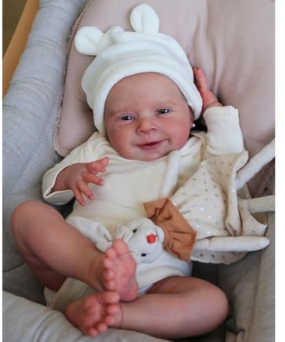 Lonian 19 Zoll 48 cm wiedergeborene Babypuppe mit kuscheligem Körper, realistische Puppe