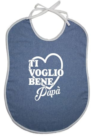 MAGIE DI CASA Lätzchen für Erwachsene mit lustigen Sprüchen - Lätzchen 45 x 60 cm mit Transfer - Made in Italy, witzig, Party, Abendessen, Küche, Koch, Chef (PANCIA), Ich will gut Papa, 45x60 cm