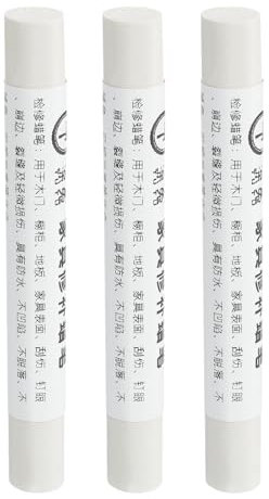 sourcing map Furniture Repair Crayons, 3Pcs - Wood Wax Filler Stick, Furniture Markers Touch Up - for Scratches Holes Tables Desks Wooden Floors Cover Ups, White
