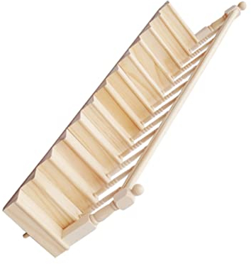 UPKOCH 1 Satz Mini-Handlauftreppe Miniatur-Hausmöbel Spielhaus Zubehör Kinder bastelset basteln für Kinder Handauflage Modelle Mini-Möbelmodell Mini-Holztreppe Puppenhaus Hölzerne Treppen