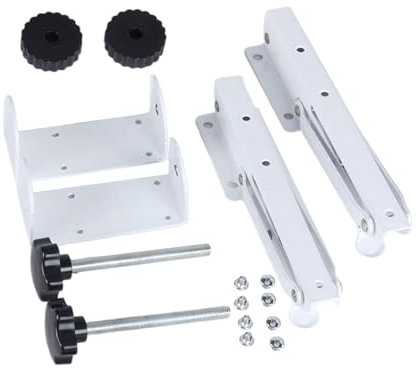AsrMyjcx Keyboard Tray Bracket Set Folding, Iron, Easy Installation, Adjustable Clamp for Desk Desktop Shelf Desktop Computer Stand