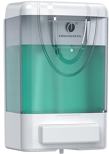 Handseifenspender, Große Kapazität, Flüssigseifenspender Wandhalterung Ohne Bohren für Badezimmer Küche (1000 ml, weiß)