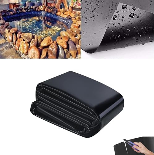 Dnowegas teichfolie 9X12m Große Fischteichfolie, epdm teichfolie Wasserfall brunnen silofolie Gartenpoolmembran Dichtungsfolie Teichmembran Einfaches Schneiden