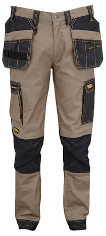 DEWALT Fairhaven Men's Stretch Slim Fit Holster Pocket Cargo Work Trousers | Ripstop Fabric with YKK Zip for Durable All-Day Comfort