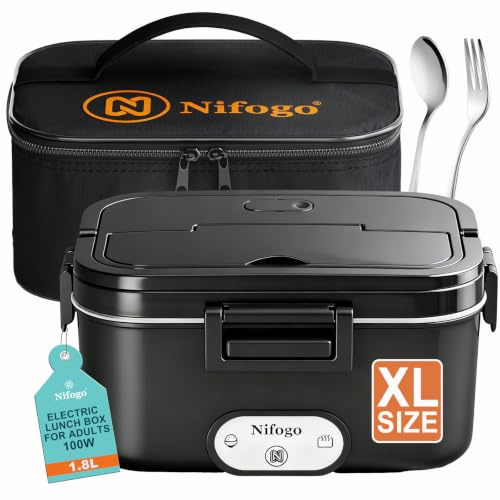Nifogo Scaldavivande Elettrico Portatile 100W 1,8L 12V/24V/220V