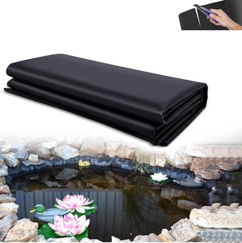 Pompes de bassin d'extérieur de 8 x 8,5 m pour petits étangs, doublure préformée, durable et infroissable pour une installation facile