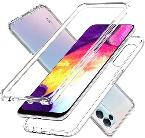 YXINDAFU hülle für Oppo Find X3 Lite 5G,360 Grad Transparent stoßfest Handyhülle mit integriertem Displayschutz,TPU und PC Kratzfest Schutzhülle für Oppo Find X3 Lite 5G