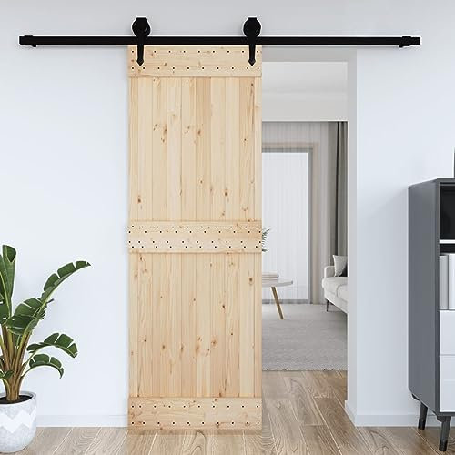 Homgoday Porta Narvik Legno Massiccio Pino 80x210 cm Porte TipoA