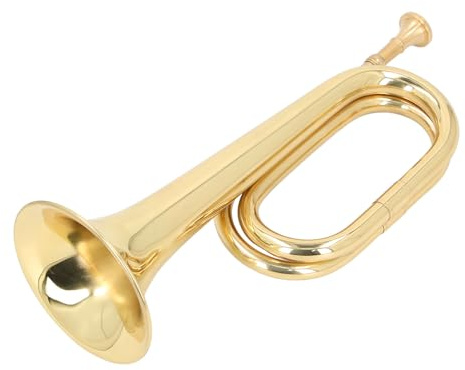 Spanisches Bugle-Trompeten-Set, C-Taste, Kavallerie-Musiktrompete, 11 Cm Durchmesser, Blasinstrument, Golden