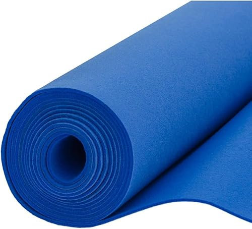 Fabreco Filz Meterware 4mm Dicke (100 x 50 cm) – Imprägnierter Bastelfilz & Filzstoff Meterware für Dekoration, Polster & DIY | Filz zum Basteln: Tischläufer, Filzmatte & Filzunterlage (Blau)