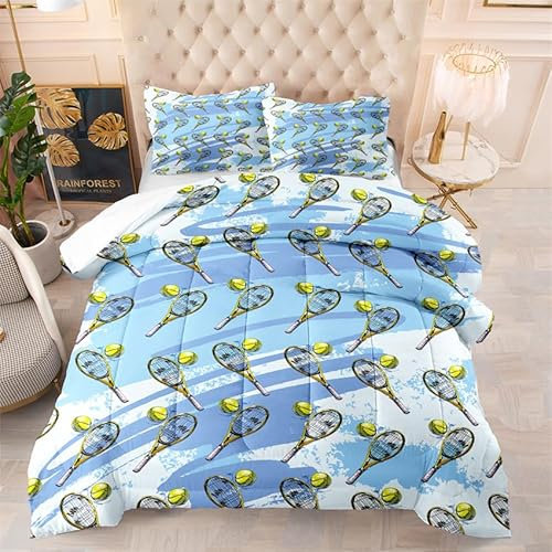 Duvet Tennis Muster Bedruckte Schlafdecke Ganzjahres Bettdecke Winter Aesthetic Komfort Bett Decke Maschinen Waschbar