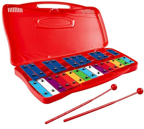 Chromatisches Glockenspiel,25-Noten-Glockenspiel,Kinder-Glockenspiel aus Metall, chromatisches Instrument | Musik-Erleuchtungswerkzeug aus Aluminiummaterial für Ostern, Erntedankfest, Feiertage, Neuja