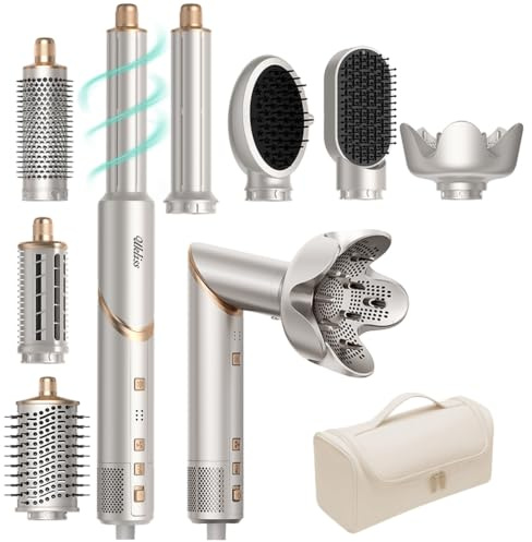 UKLISS Hairstyler 8 in 1 Set, Haarstyler Airstyler Ionen Föhnbürste 1400W