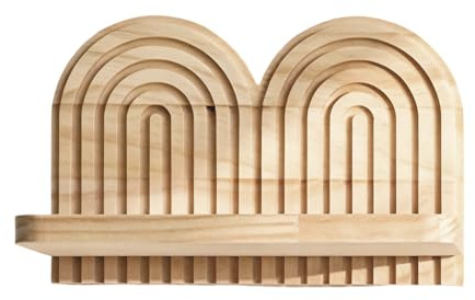 Schwebende Holzregale, Starkes dekoratives Stützregal, Boho-Holzregale, für Flur, Innenbereich, Zuhause, Wohnzimmer, Arbeitszimmer, Schlafzimmer, Freunde