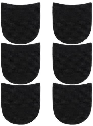 Xindojuz – Lot de 6 coussinets de réparation en caoutchouc pour talon de bottes, coussinets antidérapants pour chaussures pour homme et femme, 4 mm d'épaisseur, noir