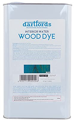 Blue Interior Water Based Wood Dye 5 Litre Jerrycan