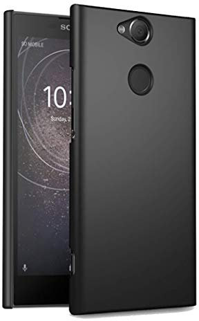 TypeandColor Schutzhülle für Sony Xperia XA2, 13,2 cm (5,2 Zoll), schlankes Design, gummiert, für Sony Xperia XA2, Schwarz