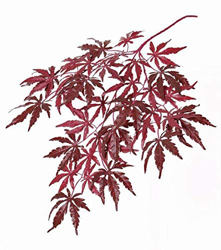artplants.de Künstlicher Japanischer Ahornzweig Dirk, rot, schwer entflammbar, 70cm - Künstliche Blätter - Herbstdeko
