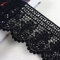 witgift 2 Yard Breite 12cm Schwarz Baumwolle Vintage-Stil Häkelspitze Häkelspitze Häkel-Borte Spitzenband Nähen Spitzenborte Spitzenbesatz