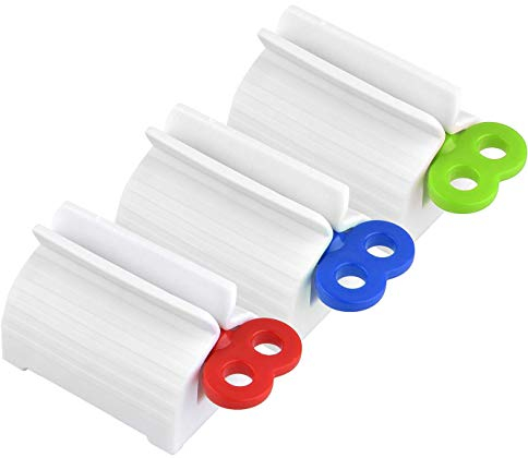 Zahnpasta Squeezer,3 Pack Rollen Tube Zahnpasta Quetscher Drehen Zahnpastaspender Tubenquetscher aus Kunststoff für das Badezimmer zur Verwendung mit Zahnpastahandcreme