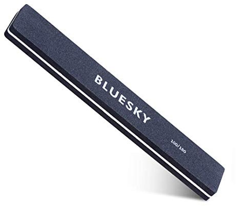 Bluesky Nail Buffer Square, Professional Nail Tool For Gel Nails, Double Sided Dual Grade Grit 100/180, Manicure and Pedicure Accessories